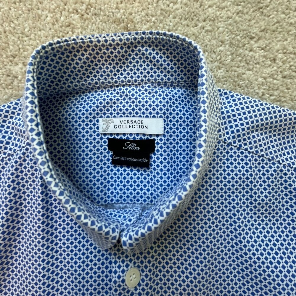 Versace Collection Men's Slim Designer Dress Shirt - Size 41 - Picture 2 of 11
